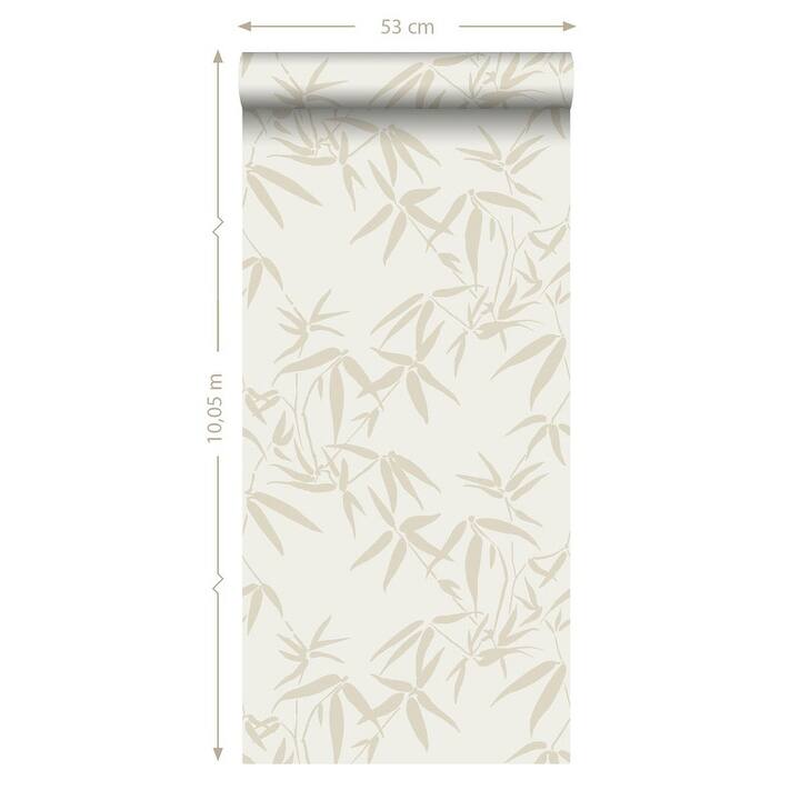 Origin Guadua Beige Bamboo Leaves Wallpaper