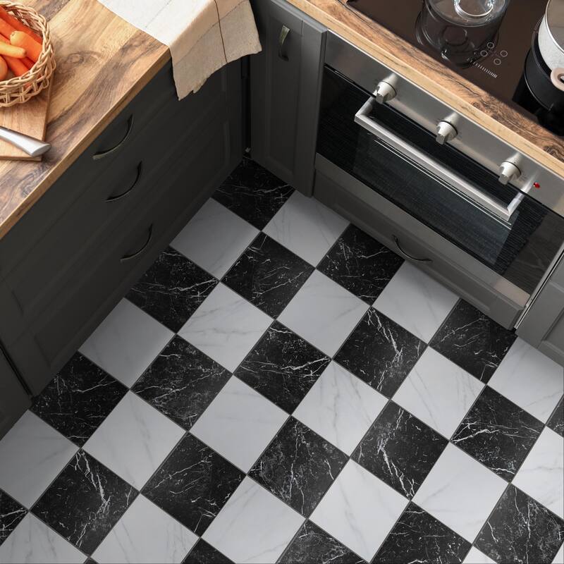 Merola Tile Merzoni Checker Ruzzini 17-7/8" x 17-7/8" Porcelain Floor and Wall Tile