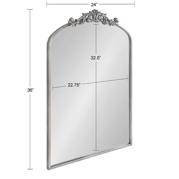 dimension image slide 4 of 15, Kate and Laurel Arendahl Traditional Baroque Arch Wall Mirror