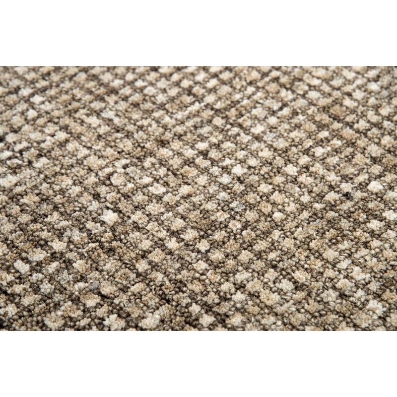 Alora Decor Storm Beige and Brown Hand-tufted Geometric Wool Rug
