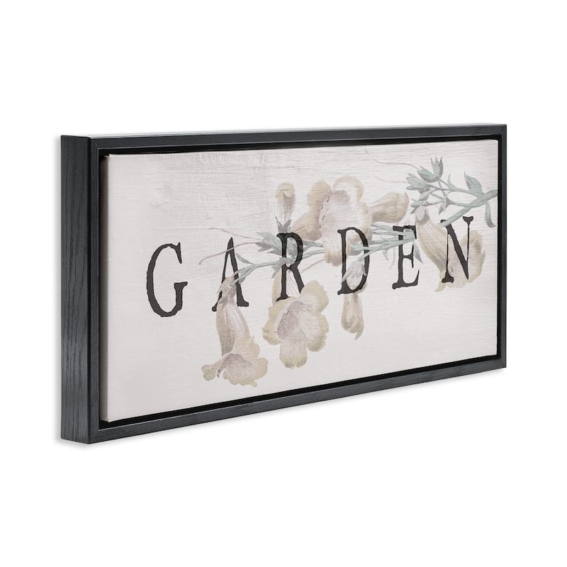 Stupell Rustic Garden & Flower Framed Floater Canvas Wall Art Design By Lil' Rue