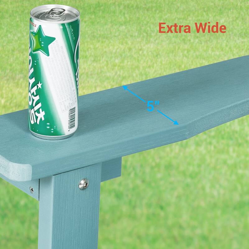 BONOSUKI Patio Adirondack Chair w/Cupholder,Weather Resistant-Set of 4