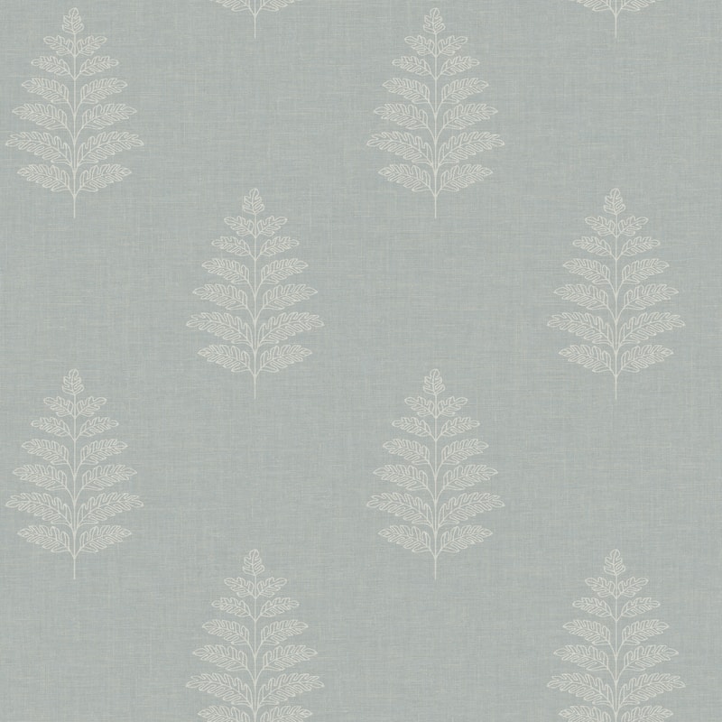 Chesapeake Frond Light Blue Leaf Wallpaper