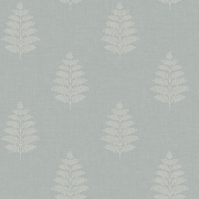 Chesapeake Frond Light Blue Leaf Wallpaper