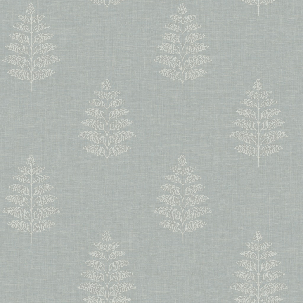 Chesapeake Frond Light Blue Leaf Wallpaper