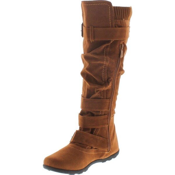 ladies tan knee high boots