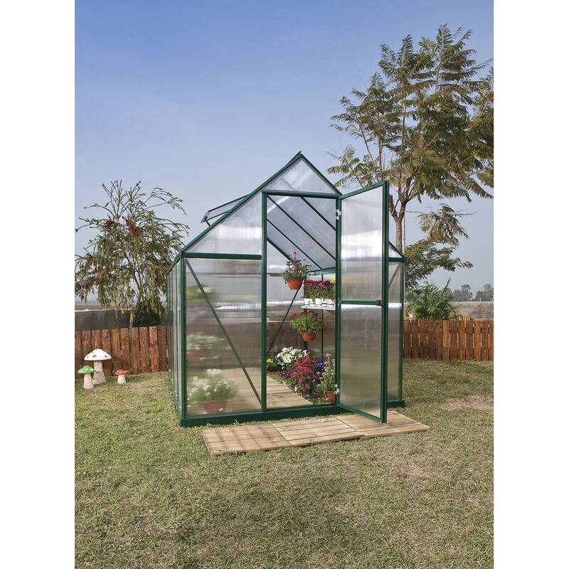 Palram - Canopia Outdoor Mythos 6' x 8' Greenhouse - Green