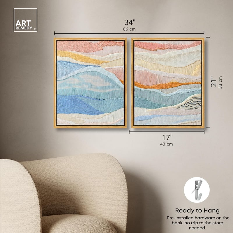 Morning Calm I Canvas Set of 2 by Art Remedy