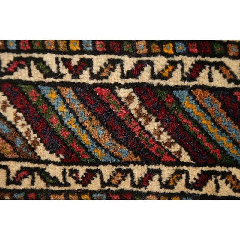 Geometric Traditional Sirjan Persian Area Rug Hand-knotted Wool Carpet - 3'2" x 5'5"