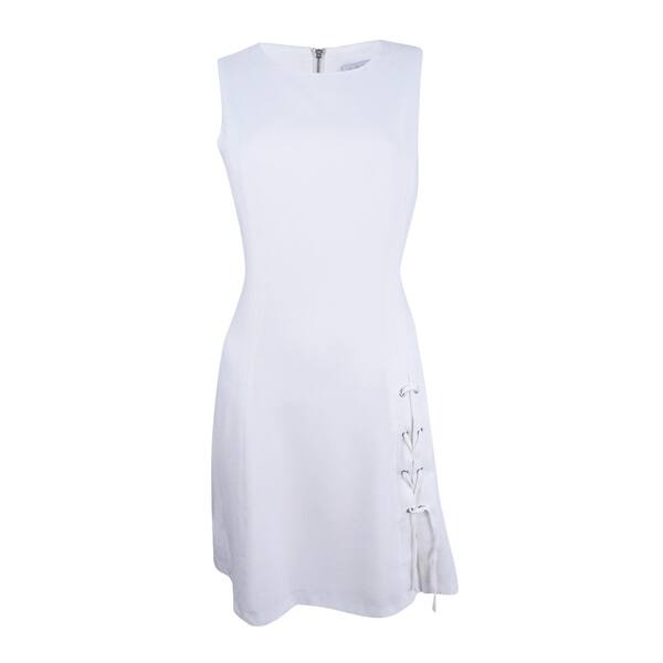 Shop 1 State Women S Lace Up A Line Mini Dress 4 Cloud Cloud