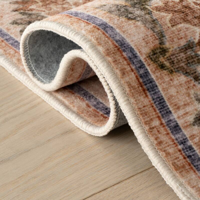 Nuloom Carivelle Floral & Paisley Washable Rug