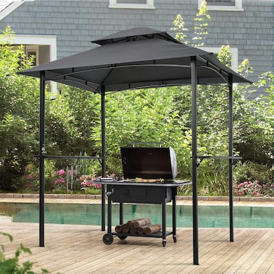 CLihome 8 X 5 Ft Outdoor Grill Douboe Tier Soft Top Gazebo