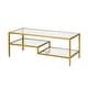 preview thumbnail 9 of 8, Lovett Coffee Table Brass Finish