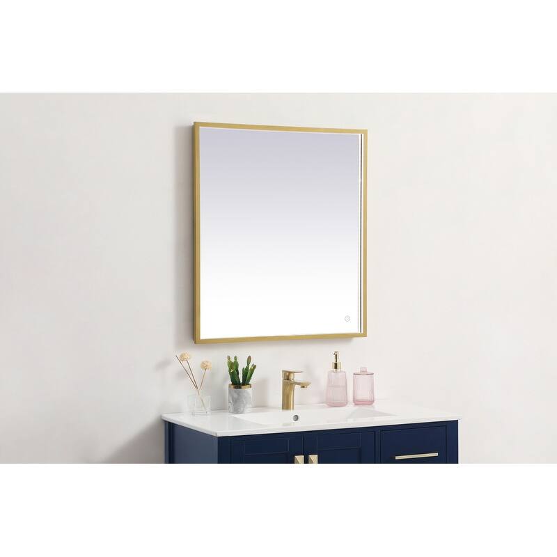 Indigo Home 27x30 inch LED mirror with adjustable color temperature