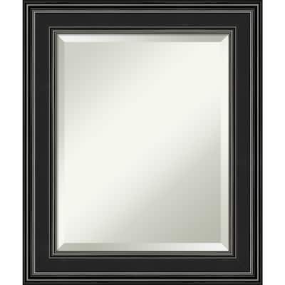 Beveled Wall Mirror - Ridge Black Frame