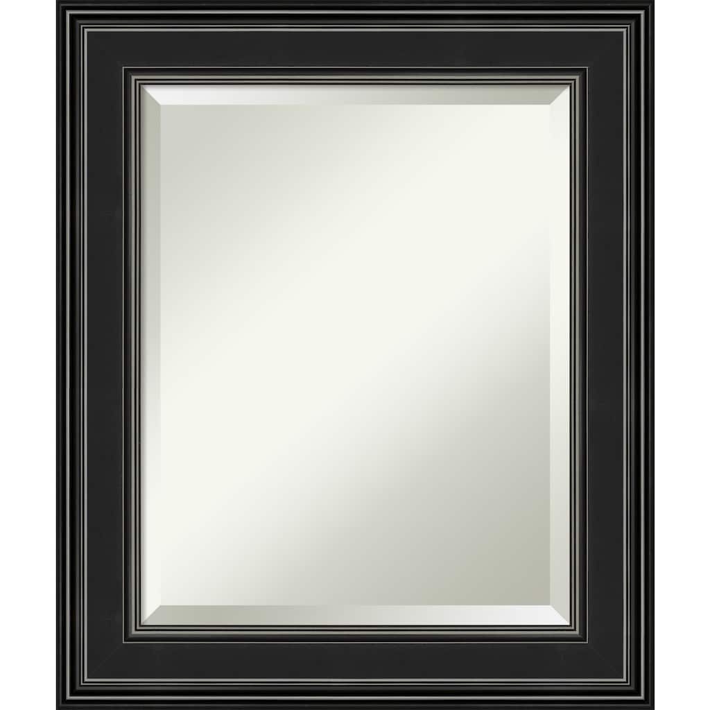 Beveled Wall Mirror - Ridge Black Frame