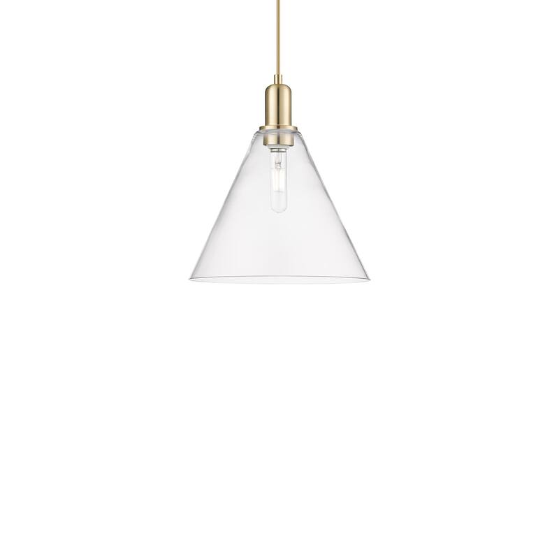 Innovations Lighting 716-1P-14-12 Berkshire Glass Pendant Berkshire - Champagne Bronze / Clear
