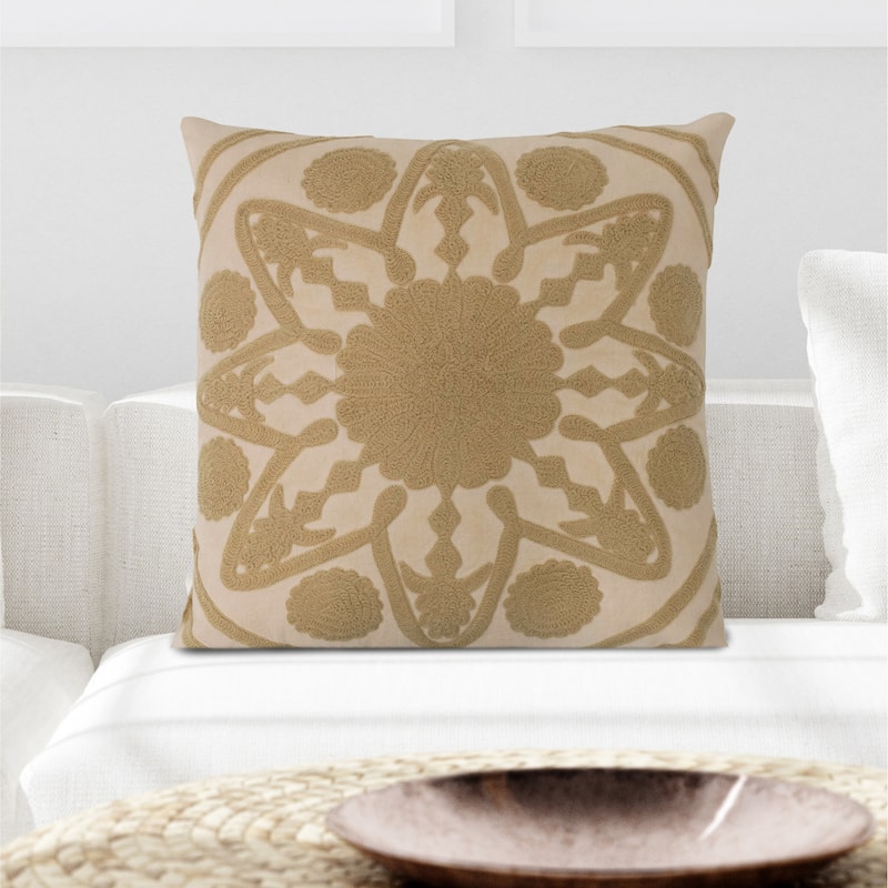Cotton Pillow with Embroidery