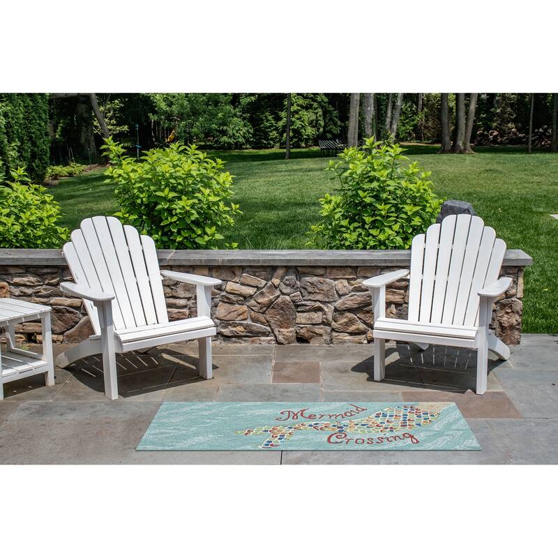 Liora Manne Frontporch Mermaid Crossing Indoor/Outdoor Rug - 2' x 5'