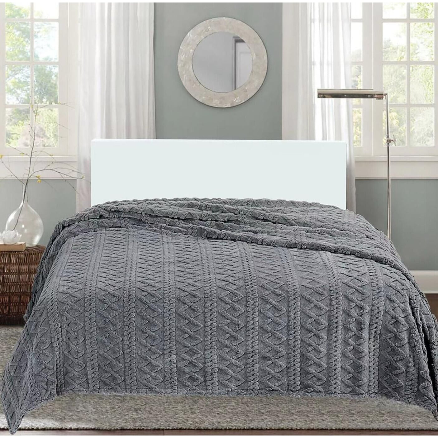Nyx Queen Size Ultra Soft Cotton Thermal Blanket Textured Feel Beige Bed Bath Beyond 36884603