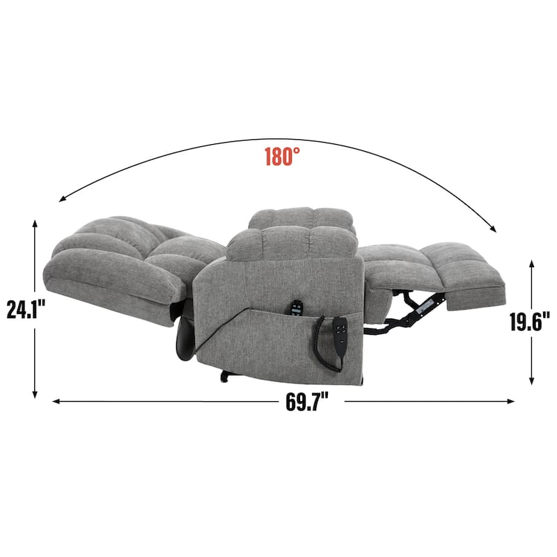 Dual Motor Power Lift Recliner with Heat & Massage, Up to 350 LBS