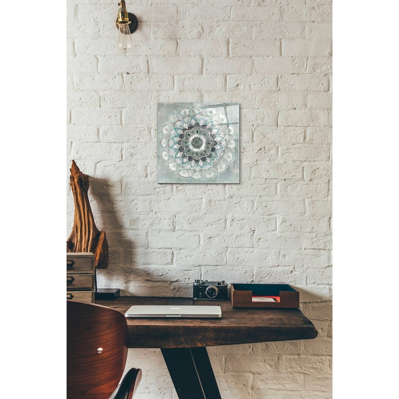 Epic Art 'Teal Sunburst' by Danhui Nai, Acrylic Glass Wall Art