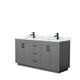 Option Dark Gray, Black Trim, White Carrara Marble Top
