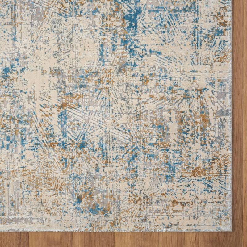 Dabu Abstract Modern Woven Area Rug By HomeRoots - 2' X 6'