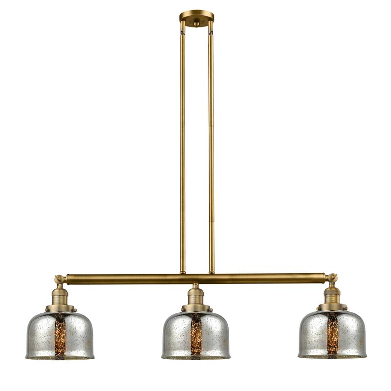Innovations Lighting Large Bell 3 Light 41" Wide Linear Chandelier