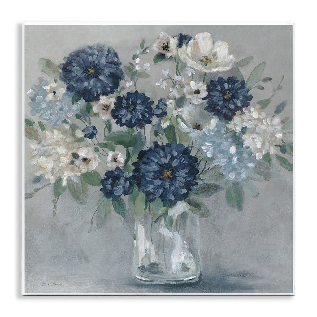 Stupell Blue Mums Mixed Bouquet Wall Plaque Art Design By Carol Robinson