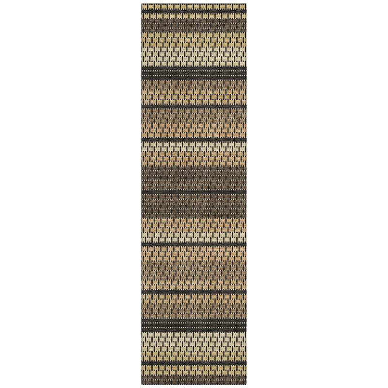 Machine Washable Indoor/ Outdoor Boho Stripe Chantille Rug