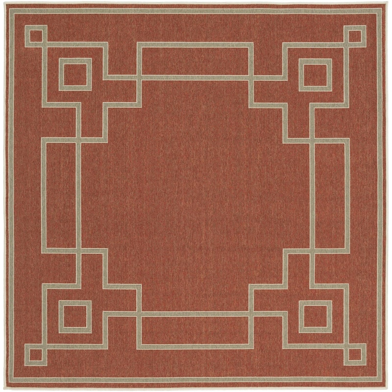 Livabliss Alfresco Country Geometric Indoor / OutdoorArea Rug