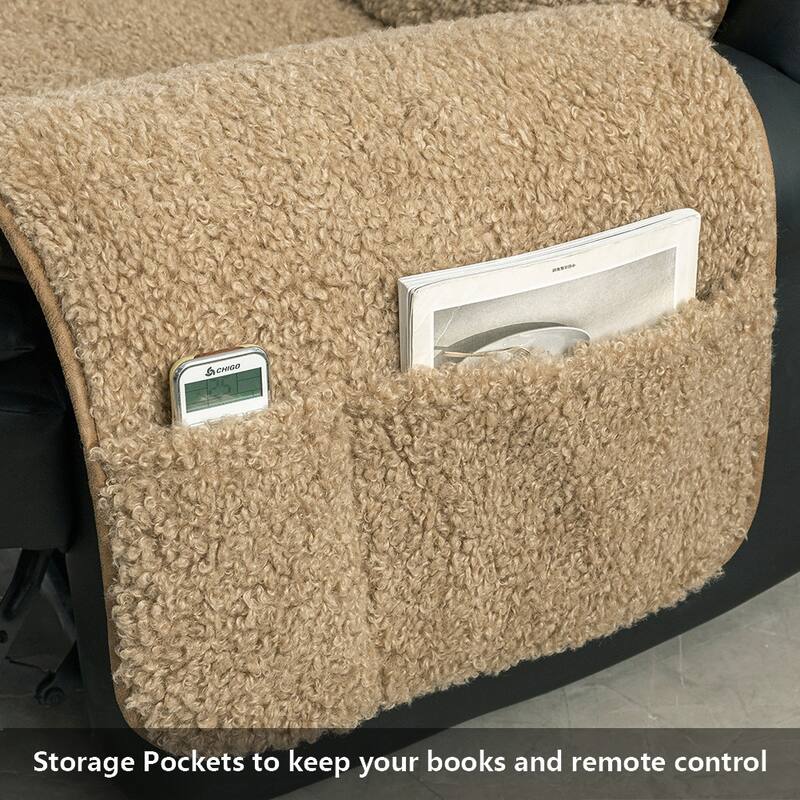 Stonecrest Non Slip Recliner Chair Cover, Boer Sherpa Recliner Slipcover