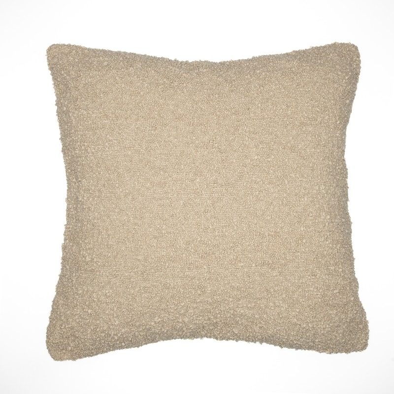 HomeRoots 20" Beige Throw Pillow With Shag