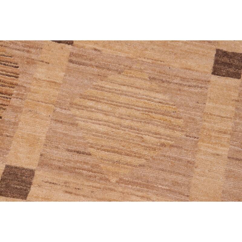 Earth Tone Desert Pillar Gabbeh Hand Knotted Area Rug