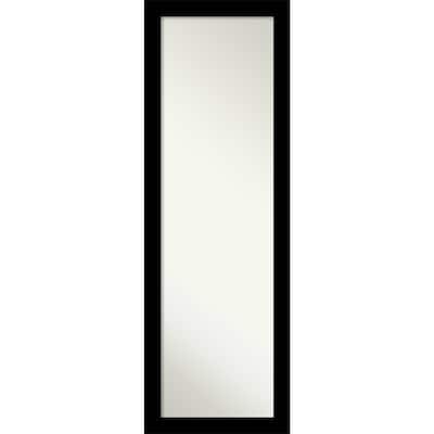 Brushed Non-Beveled Framed Full-Length On the Door Mirror - Brushed Black - Glass Size 14x48