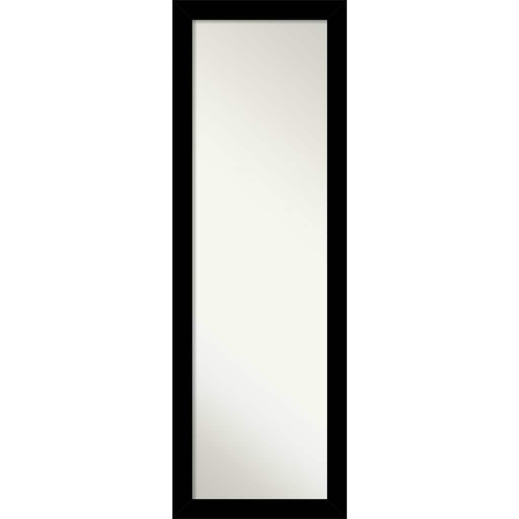 Brushed Non-Beveled Framed Full-Length On the Door Mirror - Brushed Black - Glass Size 14x48