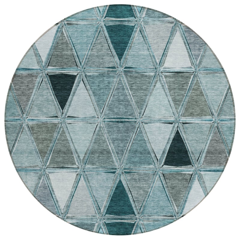 HomeRoots Geometric Transitional Rectangle Outdoor Rug