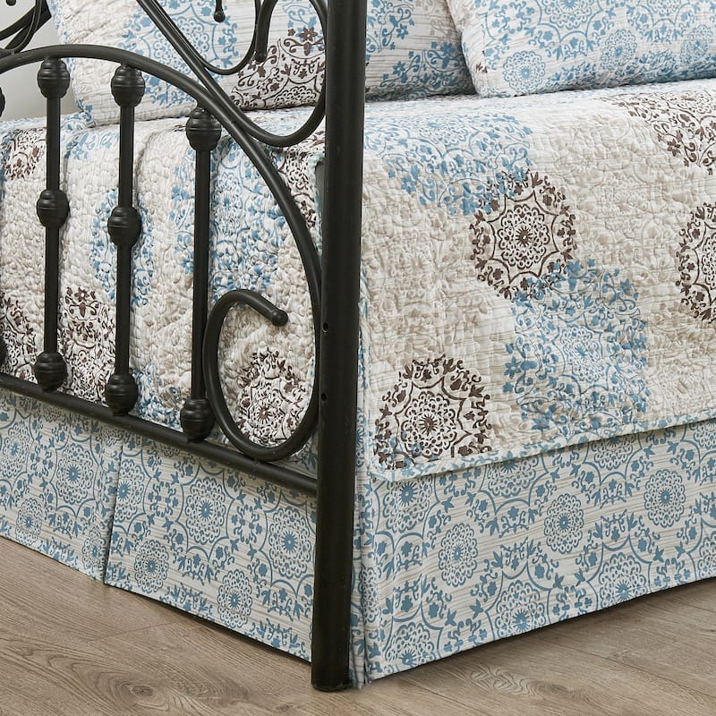 Serenta 6 Piece Cotton Blend Daybed Bedspread Coverlet Set - 75" x 39" - Marina