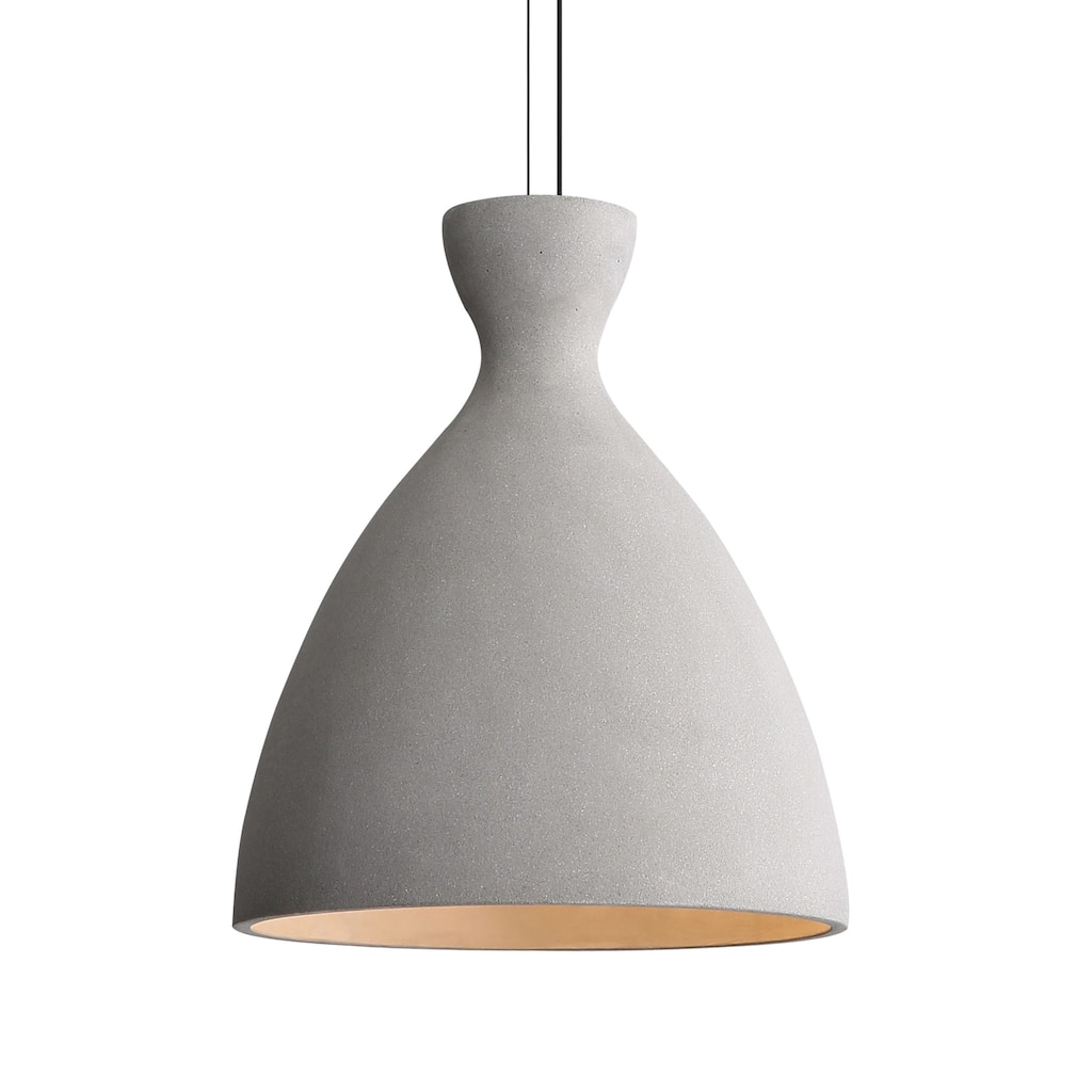 Golden Lighting Aethera 14in Integrated LED Pendant in Grey Cement - Gold