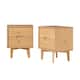 Middlebrook Mid-Century Solid Wood 2-Drawer Nightstand, Set of 2