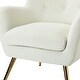 preview thumbnail 77 of 141, Eusebio Tufted Velvet Accent Chair with Wingback, Arms, and Metal Gold Legs for Living Room or Bedroom by HULALA HOME