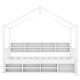 preview thumbnail 10 of 8, White Twin Size Wood House Bed Kids Bed with Shelves and Mini-Canbinet