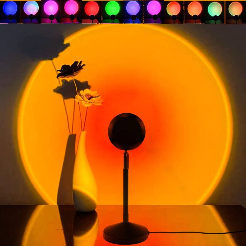 11" Black Sunset Dimmable Table Lamp with USB port