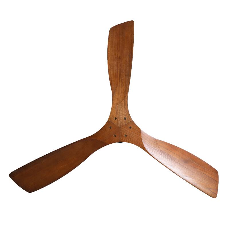 Sofucor 52" Indoor Wood Ceiling Fan Light with Remote, Integrated Light Optional