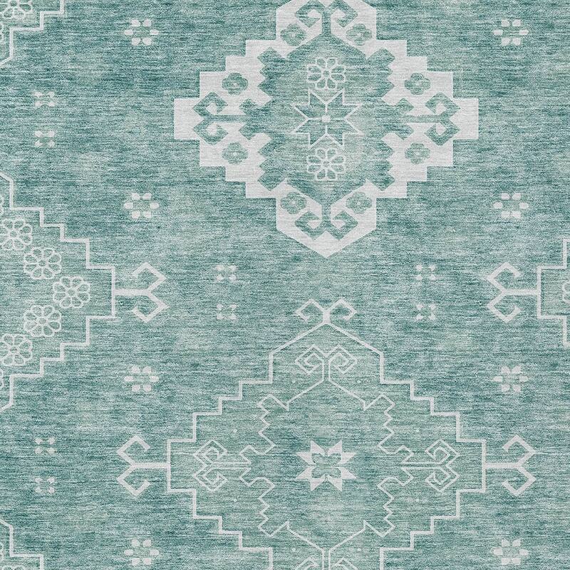 HomeRoots Medallion Traditional Rectangle Outdoor Rug
