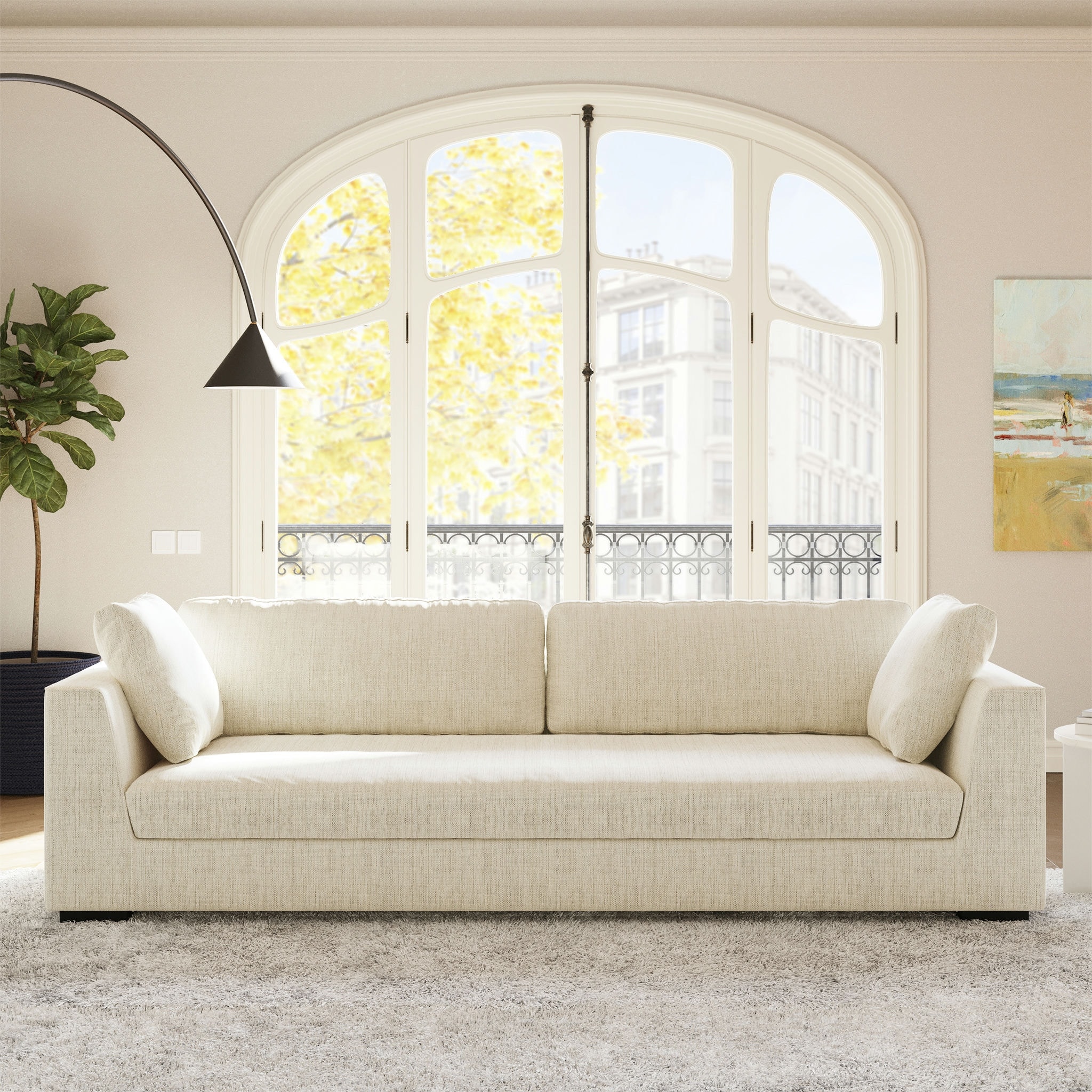 Poly & Bark Fabric Capri 99" Sofa - Performance Fabric (Stain and Spill Resistant)