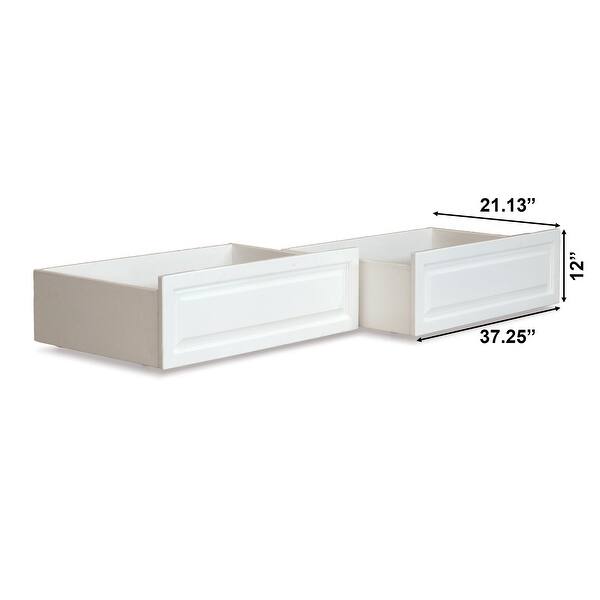 Square Raised Panel Drawer Raised Panel Bed Drawer Twin-Full White - N/A - Bed Bath & Beyond ...