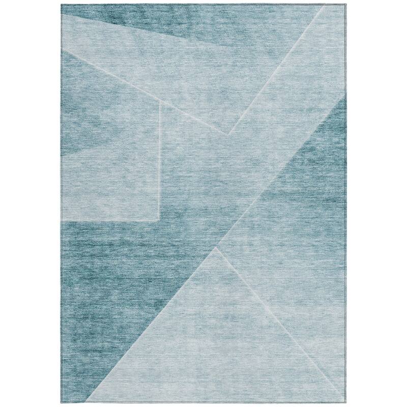 HomeRoots Abstract Transitional Rectangle Outdoor Rug