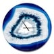 preview thumbnail 2 of 7, Designart 'Slice of blue agate crystal' Oversized Modern Wall CLock